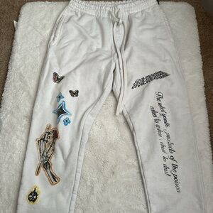 Civil Regime Graphic Sweatpants with Embroidered Details
